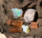 Wassersteine-Set "Gl&uuml;ck und Lebensfreude"(Rarit&auml;t) im Natur-Baumwollbeutel
