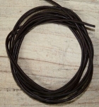 Lederband Ziege dunkelbraun (fein/weich), ca. 1,4 mm Durchm., 1 m lang