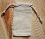 Baumwollbeutel mit Kordel naturfarben mini, ca. 5 cm x 7 cm