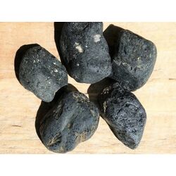 Turmalin schwarz (Schrl) Wassersteine-Sonderqualitt / Rohsteine extra angetrommelt - ca. 100 g