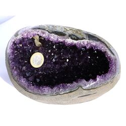 Amethyst Geode / -Schale / Ladegeode dunkel (Uruquai) Handarbeit geschliffen/poliert - AAA-Sonderqualitt - ca. 18 cm x 13 cm x 11 cm