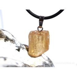 Topas Imperial (Goldtopas) Kristall natur mit Spitze - Anhnger Silberse Schmuckdose - Raritt - AA-Sonderqualitt - ca. 2,7 cm x 1 cm x 0,9 cm