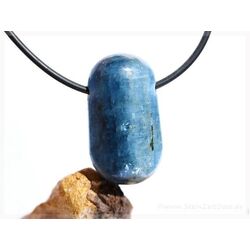 Disthen blau Silberschimmer Schmuckstein / Trommelstein gebohrt (Cyanit / Kyanit) - Sonderqualitt - ca. 2,9 cm x 1,7 cm x 1,4 cm