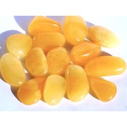 Calcit orange (Orangencalcit) Trommelsteine - Sonderqualitt - ca. 2,9 - 4,1 cm / ca. 17-19 g/St (GKS)