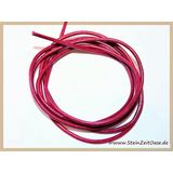 Rinderlederband bordeaux-fuchsia - ca. 2 mm Durchm., ca....