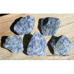 Blauquarz Wassersteine-Sonderqualitt / Rohsteine extra angetrommelt - ca. 50 g (GKS)