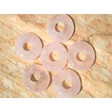 Rosenquarz Donuts Edelstein 15 mm (3,5 mm stark)