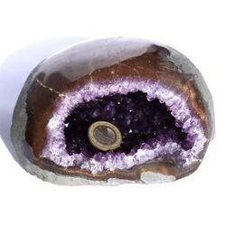 Amethyst Geode / Ladegeode dunkel (Uruquai) Handarbeit geschliffen/poliert - AA-Sonderqualitt - ca. 14 cm x 12 cm x 8 cm