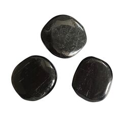 Turmalin schwarz (Schrl) Scheibensteine (stab.) - ca. 3 - 3,5 cm / ca. 15-19 g/St