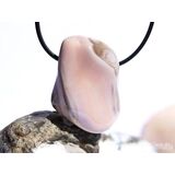 Achat rosa-grau-braun (Botswana) XL Trommelstein gebohrt...
