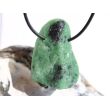 Zoisit XXL Rohsteinform angetrommelt, gebohrt - Sonderqualität - ca. 4 cm x 2,8 cm x 1,8 cm