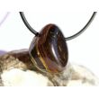 Tigereisen Trommelstein / Schmuckstein gebohrt - Sonderqualität - ca. 2,4 cm x 2,1 cm x 1,3 cm