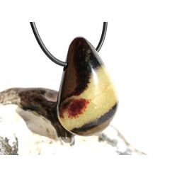 Septarie XL Schmuckstein Cabochon / Trommelstein gebohrt - Sonderqualitt - ca. 3,6 cm x 2,9 cm x 1,4 cm (GKS)