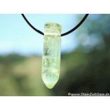 Heliodor (Beryll) XXL Schmuckstein / Kristallstab gebohrt - AAA-Sonderqualität - Rarität - Handarbeit - ca. 4,3 cm x 1,2 cm x 1 cm