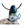 Moosachat grün Trommelstein gebohrt - schöne Qualität - ca. 2,8 cm x 2,2 cm x 1,5 cm