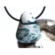 Moosachat grün Trommelstein gebohrt - schöne Qualität - ca. 2,8 cm x 2,2 cm x 1,5 cm