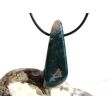 Moosachat grün XXXL Schmuckstein / Scheibenstein gebohrt - AA-Sonderqualität - Handarbeit - ca. 5 cm x 1,8 cm x 0,9 cm