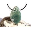 Moosachat grün XXL Schmuckstein / Trommelstein gebohrt - Sonderqualität - ca. 4 cm x 2,4 cm x 1,6 cm