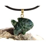 Moosachat grn Fisch Anhnger se - ca. 2,4 cm x 1,9 cm x...