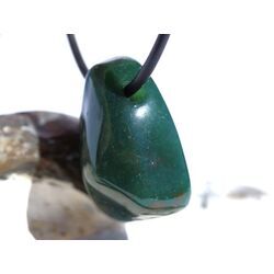 Moosachat gr�n Schmuckstein Cabochon gebohrt - ca. 2,6 cm x 1,8 cm x 1,4 cm
