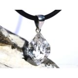 Herkimer Diamant Doppelender Kristall Anhänger Silberöse - AA-Sonderqualität - Rarität - ca. 3,3 cm x 1,6 cm x 1,4 cm
