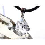 Herkimer Diamant Doppelender Kristall Anhänger Silberöse - AA-Sonderqualität - Rarität - ca. 3,3 cm x 1,6 cm x 1,4 cm