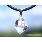 Herkimer Diamant Doppelender Kristall Anhänger Silberöse - AA-Sonderqualität - Rarität - ca. 3,3 cm x 1,6 cm x 1,4 cm