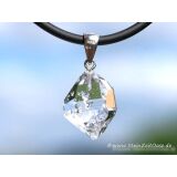 Herkimer Diamant Doppelender Kristall Anhänger Silberöse - AA-Sonderqualität - Rarität - ca. 3,3 cm x 1,6 cm x 1,4 cm