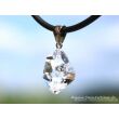 Herkimer Diamant Doppelender Kristall Anhänger Silberöse - AA-Sonderqualität - Rarität - ca. 3,3 cm x 1,6 cm x 1,4 cm