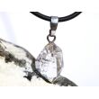 Herkimer Diamant Doppelender Kristall Anhänger Silberöse Schmucksdose - AA-Sonderqualität - Rarität - ca. 2,6 cm x 1,2 cm x 0,8 cm