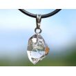 Herkimer Diamant Doppelender Kristall Anhänger Silberöse Schmucksdose - AA-Sonderqualität - Rarität - ca. 2,6 cm x 1,2 cm x 0,8 cm