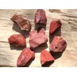 Jaspis rot Wassersteine-Sonderqualität / Rohsteine extra angetrommelt - ca. 100 g (GKS)