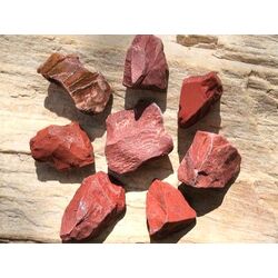 Jaspis rot Wassersteine-Sonderqualitt / Rohsteine extra angetrommelt - ca. 50 g (GKS)