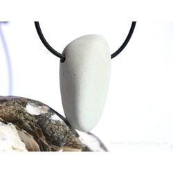 Klinoptilolith (Zeolith) XL Trommelstein gebohrt - Rarität - Sonderqualität - ca. 3,6 cm x 2 cm x 1,2 cm