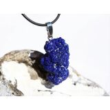 Azurit Kristallstufe / Rohstein Anhänger Silberöse - AAA-Sonderqualität - Rarität - ca. 4,4 cm x 2,3 cm x 1,5 cm