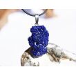 Azurit Kristallstufe / Rohstein Anhänger Silberöse - AAA-Sonderqualität - Rarität - ca. 4,4 cm x 2,3 cm x 1,5 cm