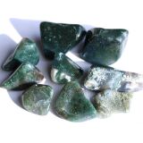 Moosachat grün Trommelsteine - schöne Qualität - ca. 2,8 - 3,5 cm / ca. 14 g/St