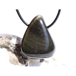 Goldobsidian Trommelstein / Schmuckstein gebohrt - AA-Sonderqualitt - ca. 3,3 cm x 2,7 cm x 1,6 cm