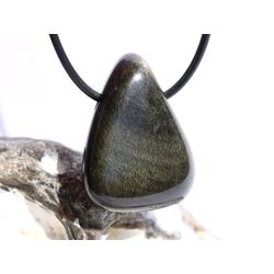 Goldobsidian Trommelstein / Schmuckstein gebohrt - AA-Sonderqualitt - ca. 3,3 cm x 2,7 cm x 1,6 cm