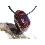 Granat rot "Sterngranat" Almandin Trommelstein gebohrt - Sonderqualität - Rarität - ca. 2,5 cm x 1,7 cm x 1,6 cm - Sonderpreis wg. Makel -