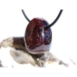 Granat rot "Sterngranat" Almandin Trommelstein gebohrt - Sonderqualität - Rarität - ca. 2,5 cm x 1,7 cm x 1,6 cm - Sonderpreis wg. Makel -