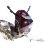 Granat rot "Sterngranat" Almandin Trommelstein gebohrt - Sonderqualität - Rarität - ca. 2,8 cm x 2,1 cm x 1,8 cm