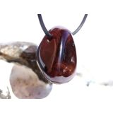 Granat rot "Sterngranat" Almandin Trommelstein gebohrt - Sonderqualität - Rarität - ca. 2,8 cm x 2,1 cm x 1,8 cm