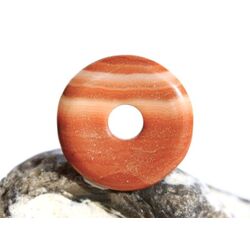 Jaspis geb�ndert Malachit rot Donut 25 mm (4 mm stark) - Sonderqualit�t -