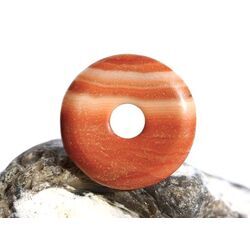 Jaspis geb�ndert Malachit rot Donut 25 mm (4 mm stark) - Sonderqualit�t -