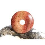 Jaspis geb�ndert Malachit rot Donut 20 mm (3,5 mm stark)...