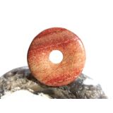 Jaspis gebändert "Malachit rot" Donut 20...