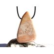 Baryt apricot (Schwerspat) XXXL Schmuckstein / Scheibenstein gebohrt - Handarbeit - Sonderqualität - ca. 5,9 cm x 3,7 cm x 0,8 cm