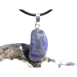 Tansanit (Zoisit) Schmuckstein / Trommelstein Anhänger Silberöse Schmuckdose - Rarität - Sonderqualität - ca. 3,2 cm x 1,2 cm x 0,8 cm