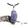 Tansanit (Zoisit) Schmuckstein / Trommelstein Anhänger Silberöse Schmuckdose - Rarität - Sonderqualität - ca. 3,2 cm x 1,2 cm x 0,8 cm